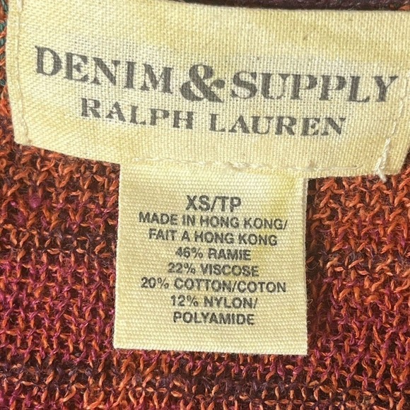 Ralph Lauren Denim & Supply Size XS Vintage Pullover Sweater Southwest Aztec - Picture 7 of 8